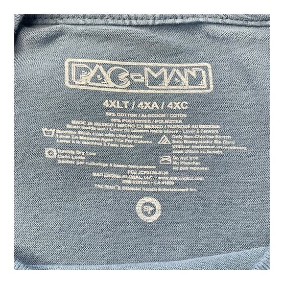 PAC-MAN 1980 Graphic T-Shirt 4XLT Slate Gray Retro Arcade Gaming Tee - Picture 3 of 5